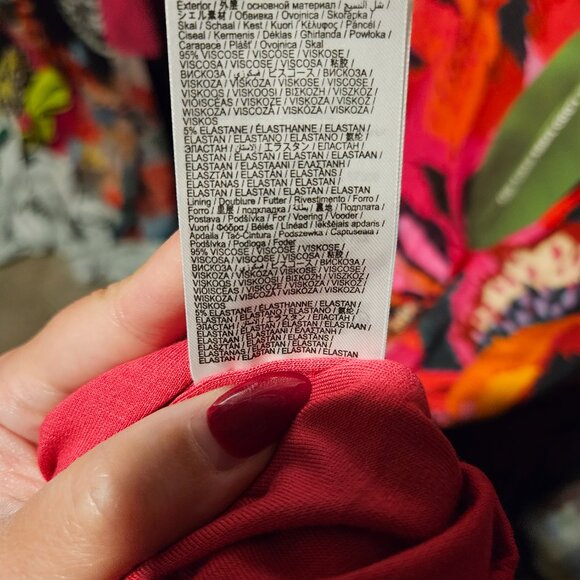 NWT FARM RIO Colorful Flowers Jersey Midi Dress - Picture 10 of 10